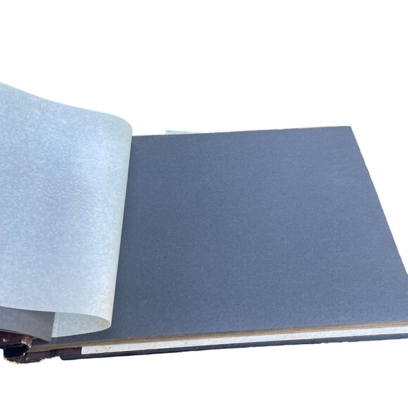 Vintage Japanese Lacquered Photo Album with Mt Fuji Design Empty Pages and Ribbo - Picture 4 of 6